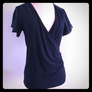 Ralph Lauren medium wrap style navy blouse